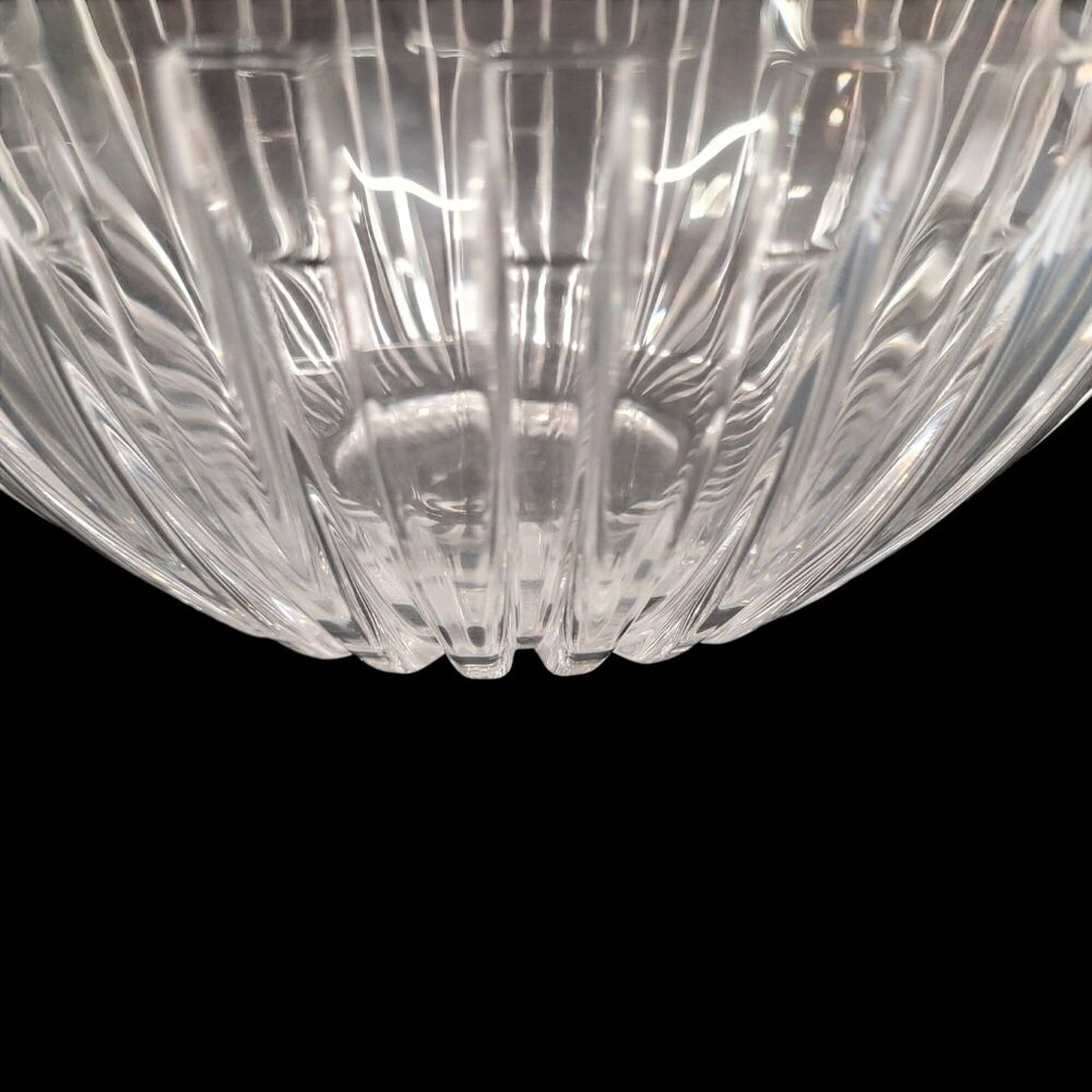 Tiffany & Co Atlas Collection Crystal Bowl 1980s Roman Numerals 10'' W Signed - Picture 4 of 7